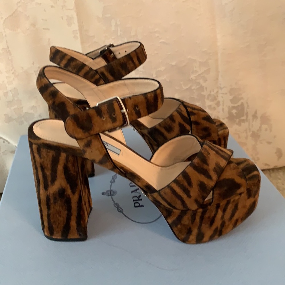 Prada Animal Print Platforms